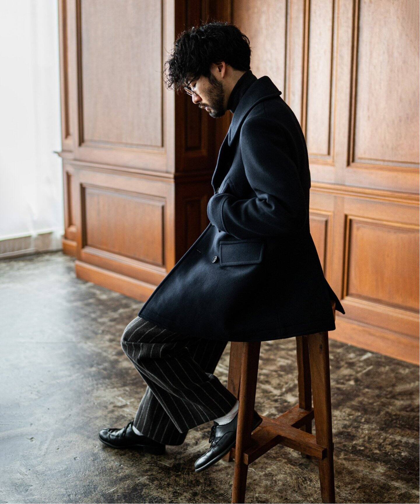 SCYE BASICS/サイ ベーシックス】別注 Pea Coat（ピーコート）｜L 