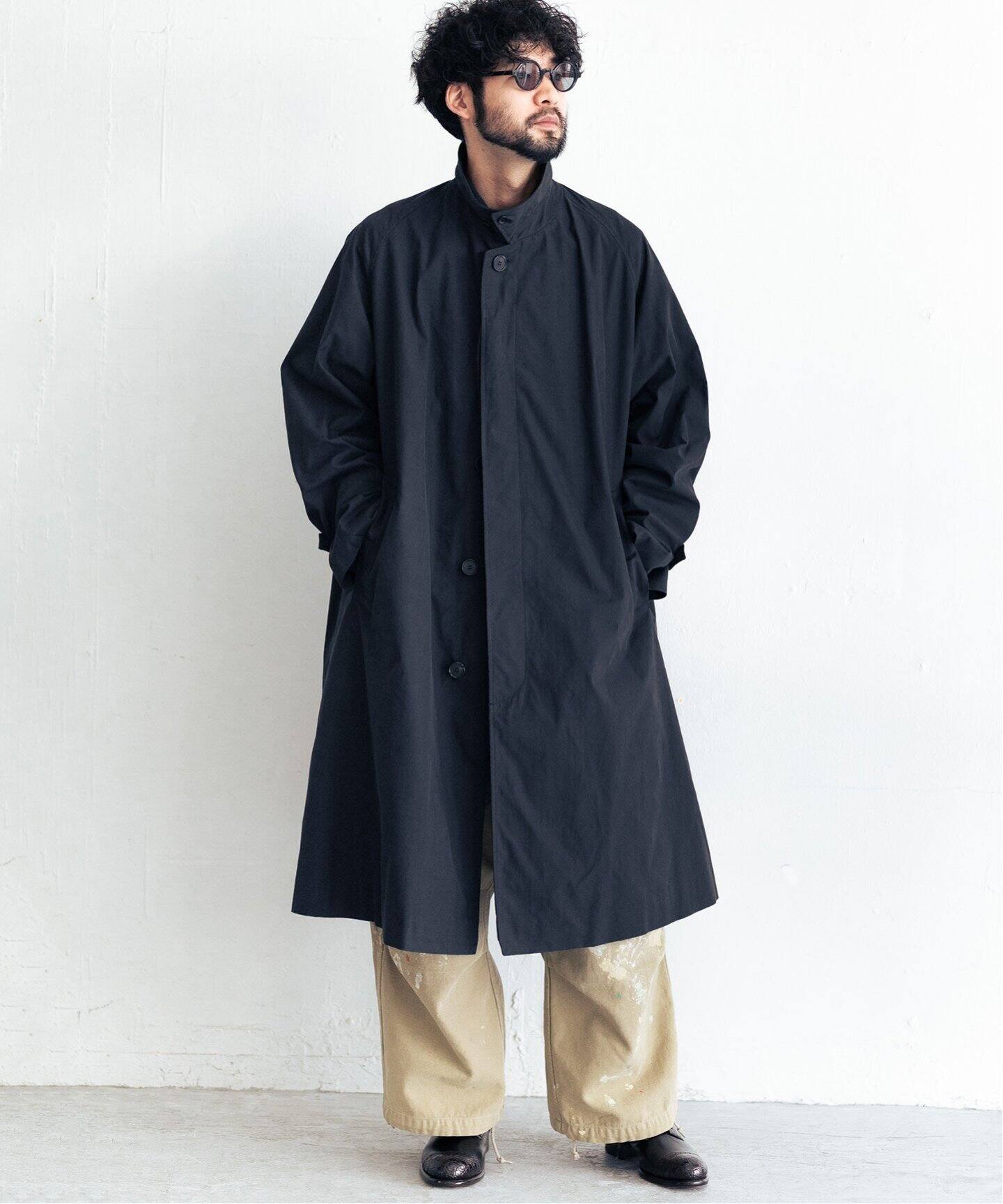 LE / エルイー】C/P ギャバ バルカラーコート（ステンカラーコート  