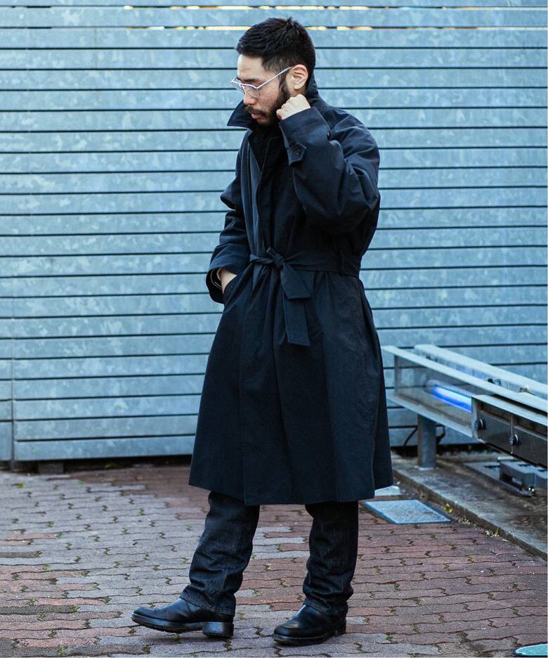 LE / エルイー】C/P ギャバ バルカラーコート（ステンカラーコート  