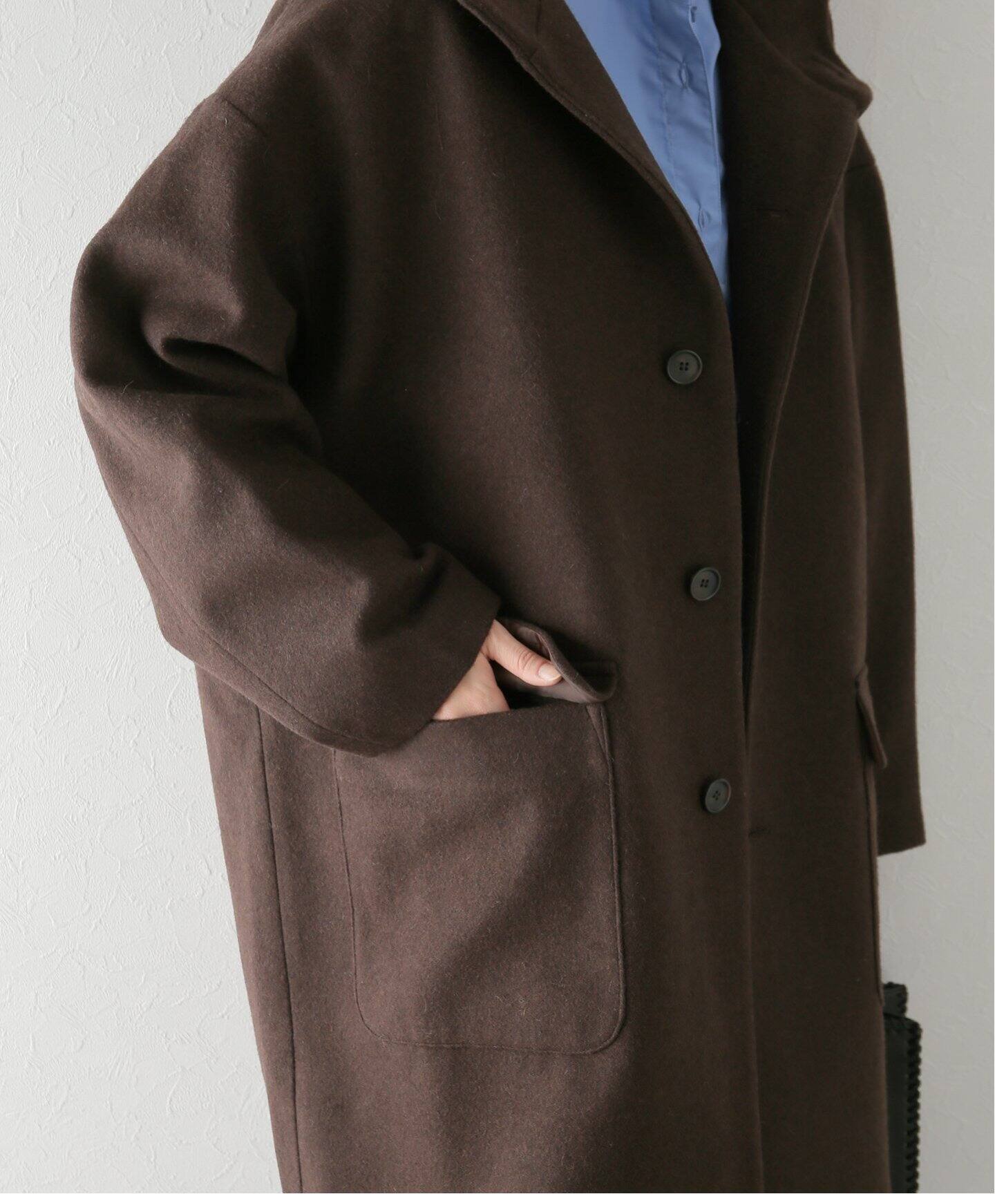 markawear つまらなく オーガニックサフォークメルトン マックコート size1