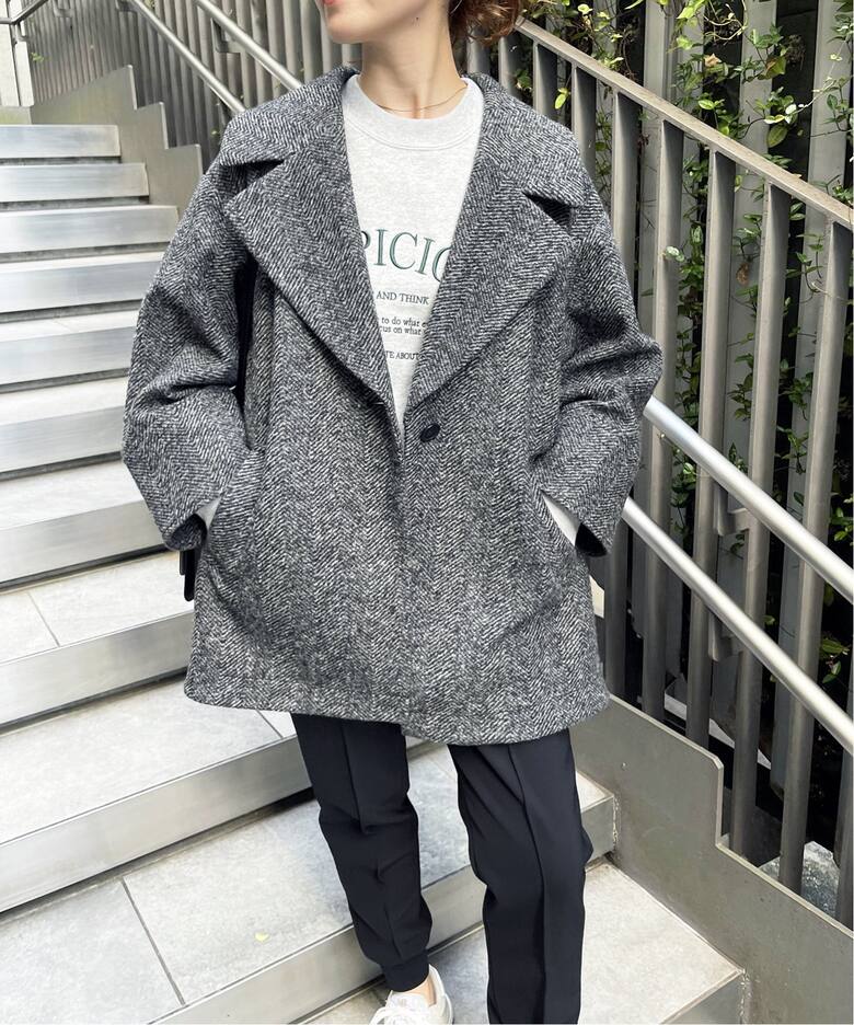 ≪追加≫Wスライバーヘリンボーンミドルコート（その他ブルゾン  