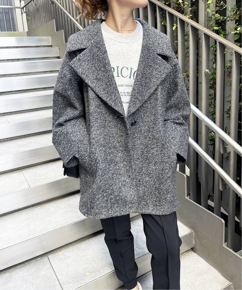 ≪追加≫Wスライバーヘリンボーンミドルコート（その他ブルゾン  