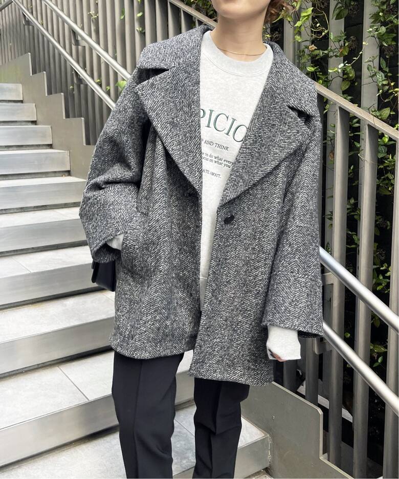 ≪追加≫Wスライバーヘリンボーンミドルコート（その他ブルゾン  