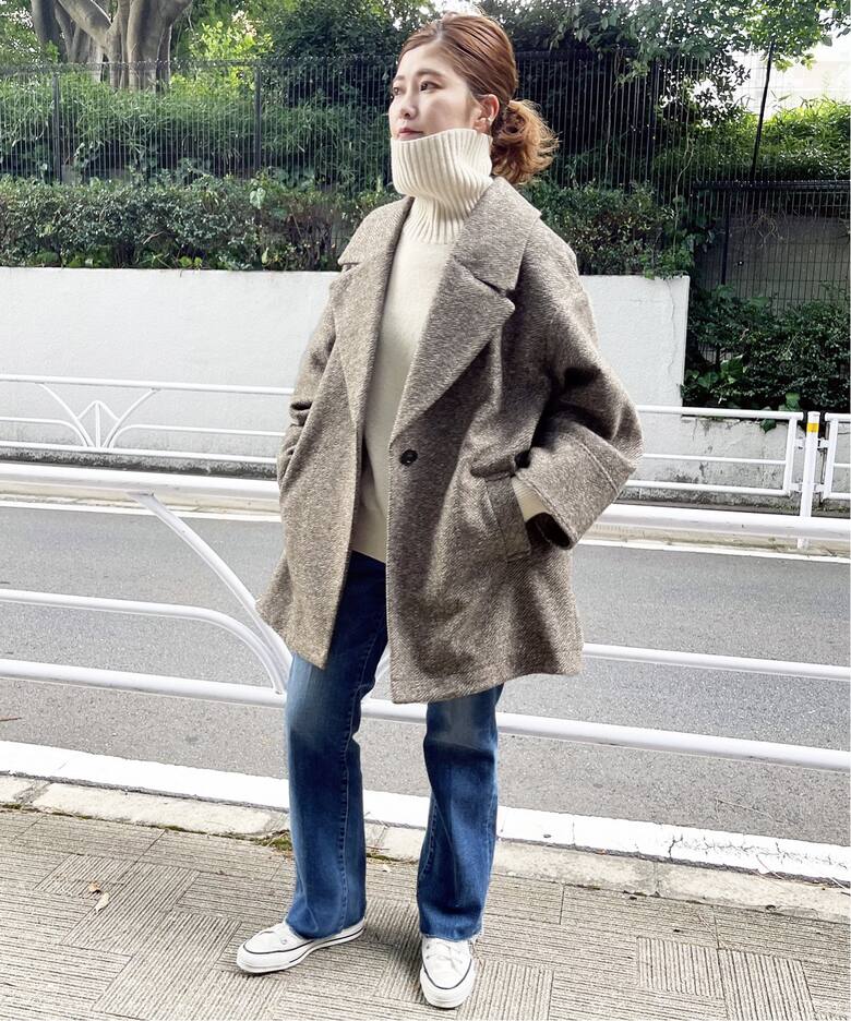 ≪追加≫Wスライバーヘリンボーンミドルコート（その他ブルゾン  