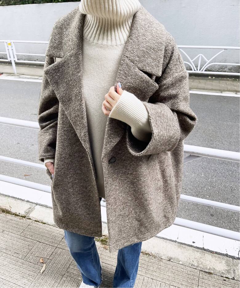 ≪追加≫Wスライバーヘリンボーンミドルコート（その他ブルゾン  