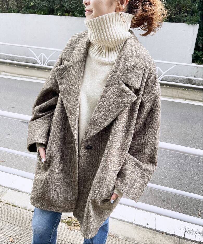 ≪追加≫Wスライバーヘリンボーンミドルコート（その他ブルゾン  