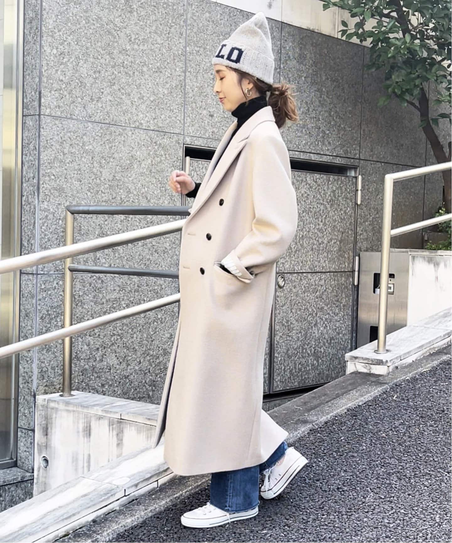 即購入OK】 Spick&Span ダブルブレストロングコート