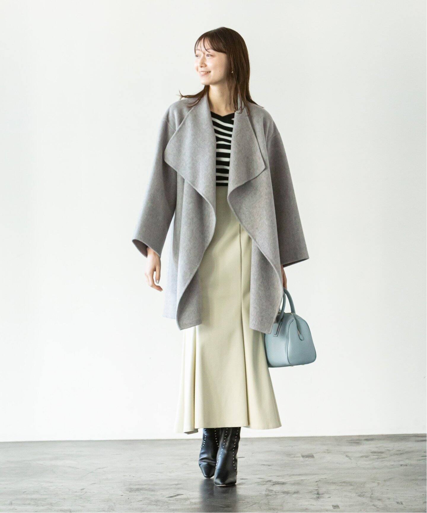 シャルムビーバーリバーオーバーコート（ノーカラーコート）｜NOBLE 