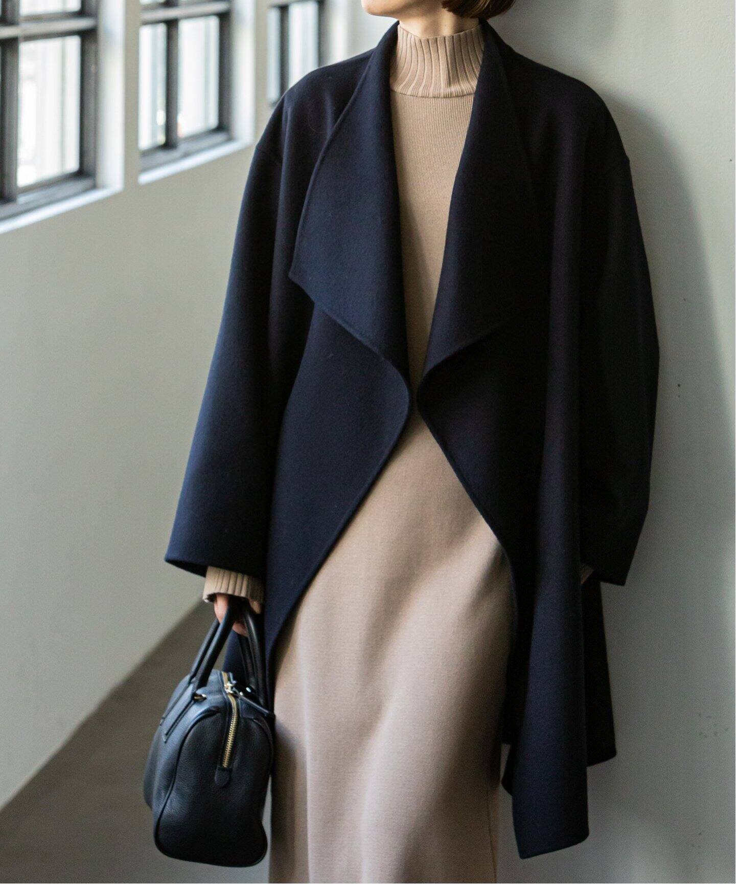 シャルムビーバーリバーオーバーコート（ノーカラーコート）｜NOBLE 