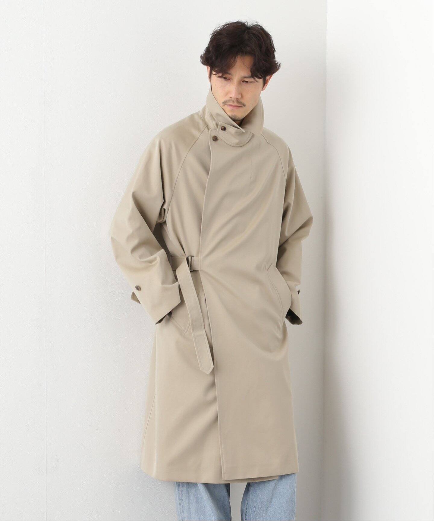 comoli】2016AW タイロッケンコート 合さ NAVY size1 