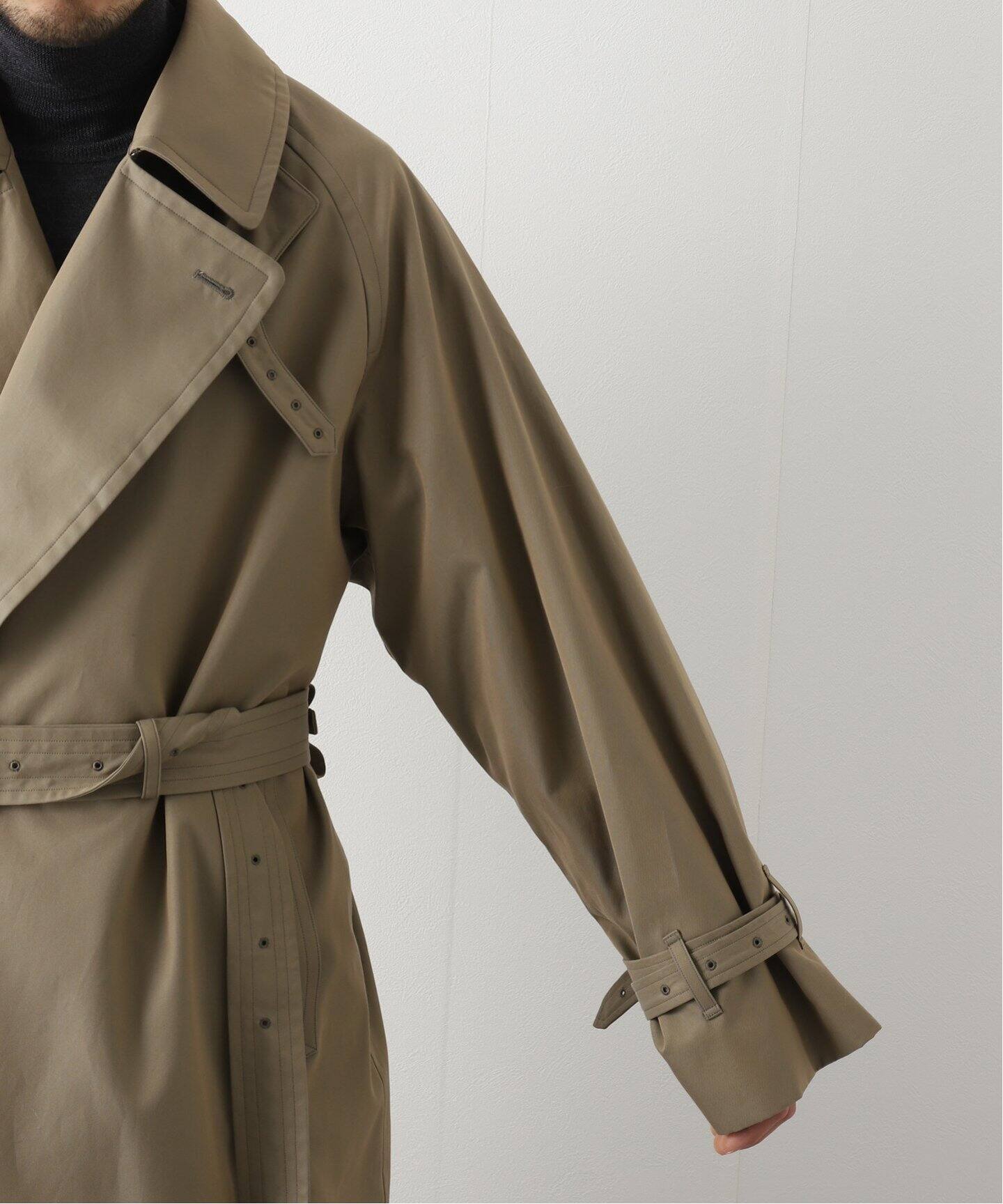 blurhms / ブラームス】Gabardine Double Belt Trench（トレンチコート 