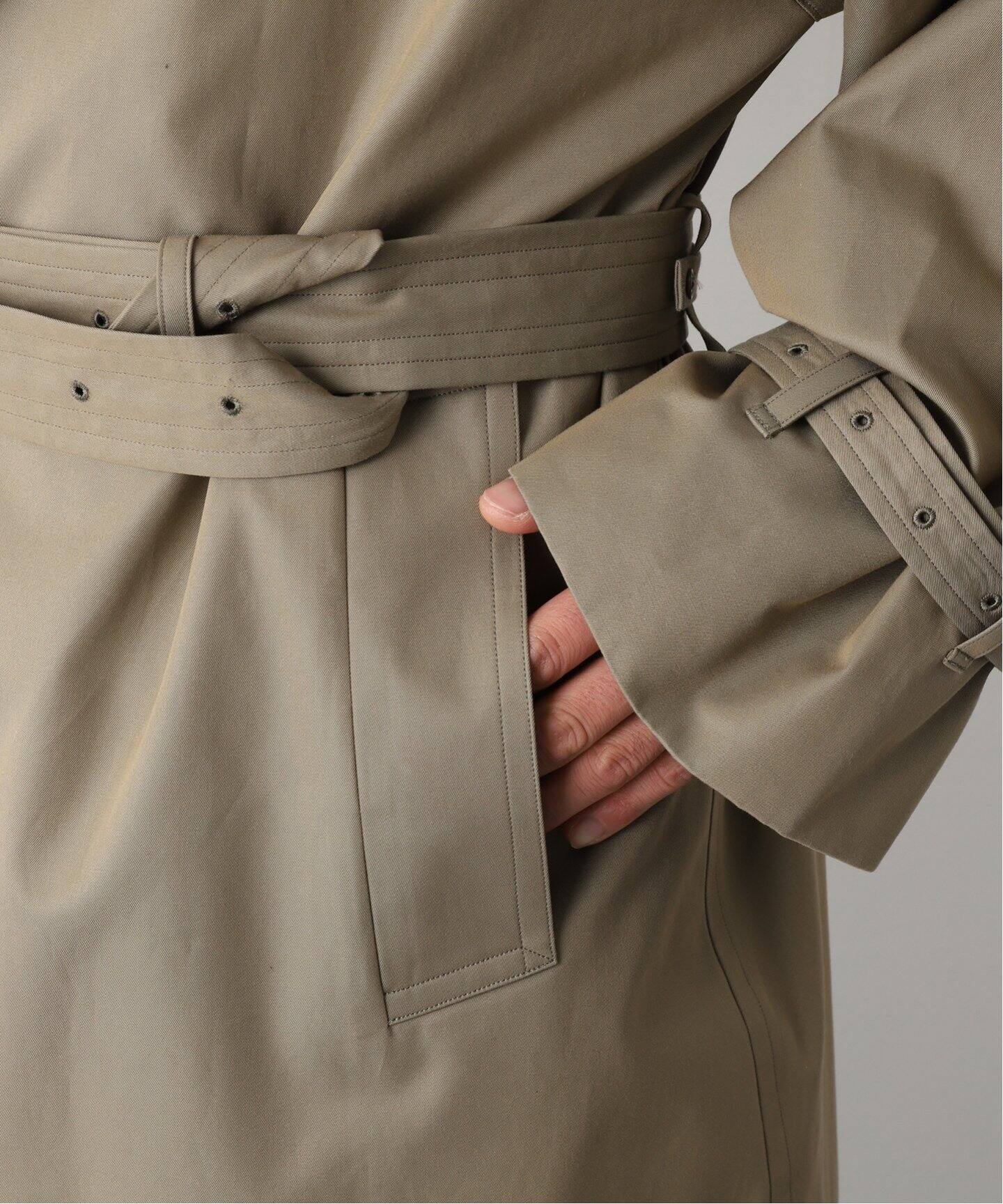 blurhms / ブラームス】Gabardine Double Belt Trench（トレンチコート