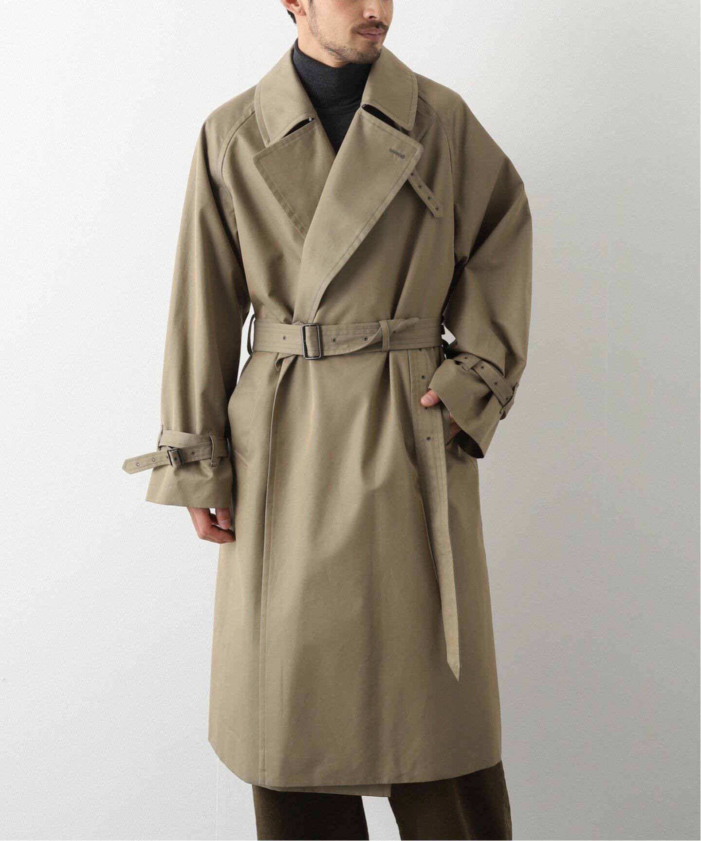 blurhms / ブラームス】Gabardine Double Belt Trench（トレンチコート  