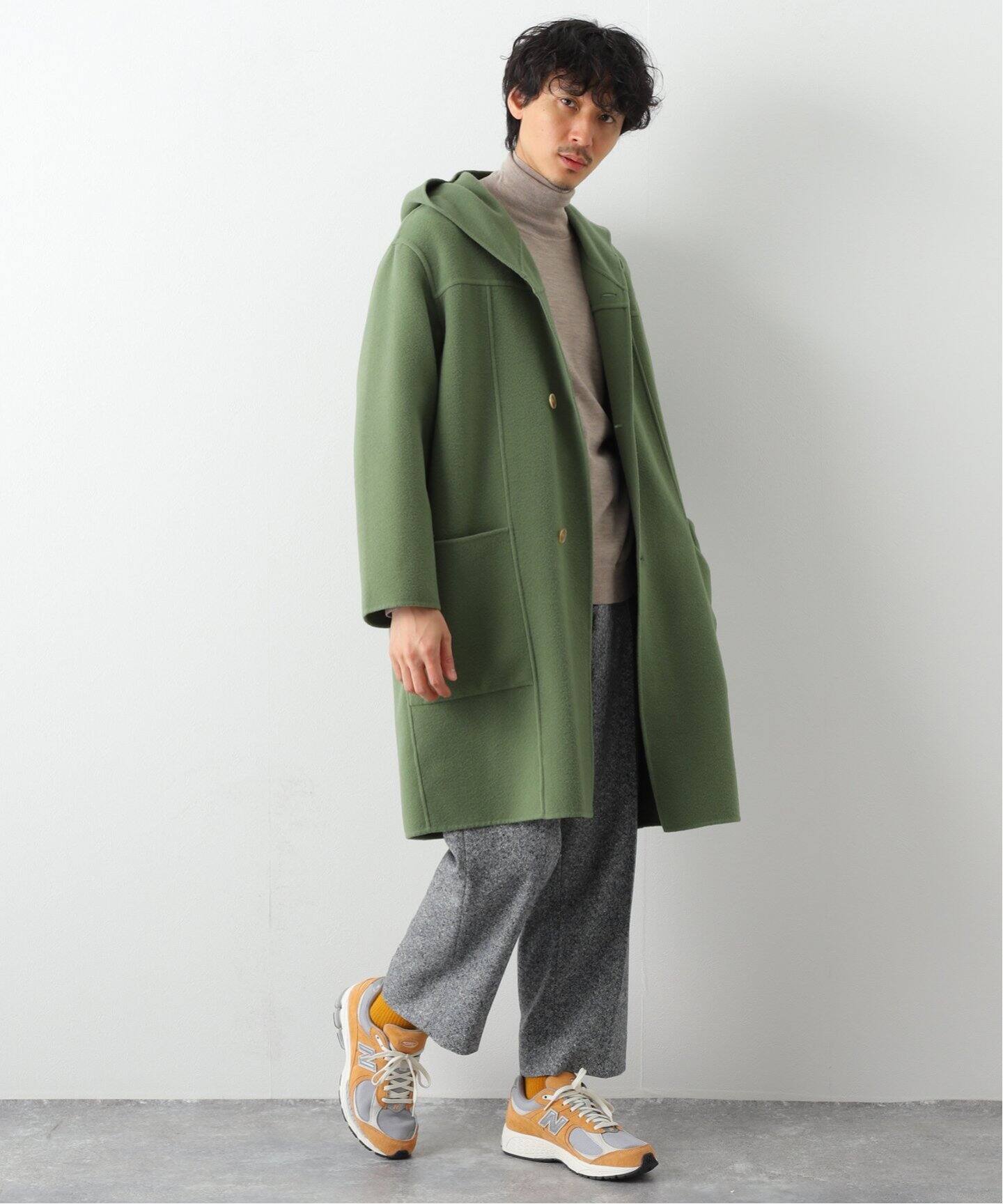 AURALEE / オーラリー】VELOUR BRUSHED WOOL MELTON HOOD（フード  