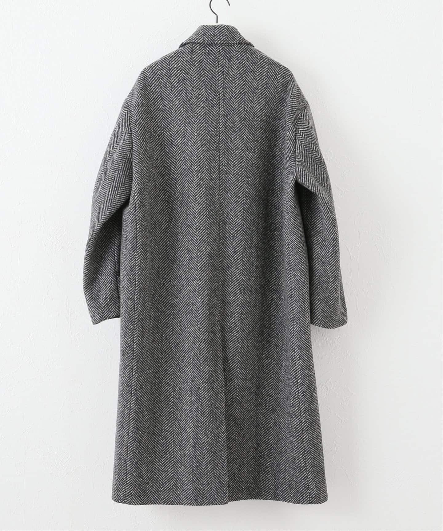 バランタイン BALLANTYNE ウールアンゴラ ロングコート 42 パープル