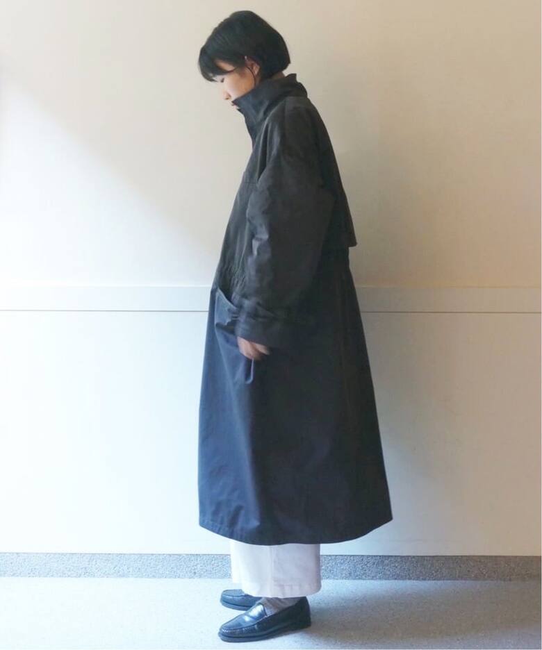 メモリーギャバ ハイネックコート（その他ブルゾン／アウター  