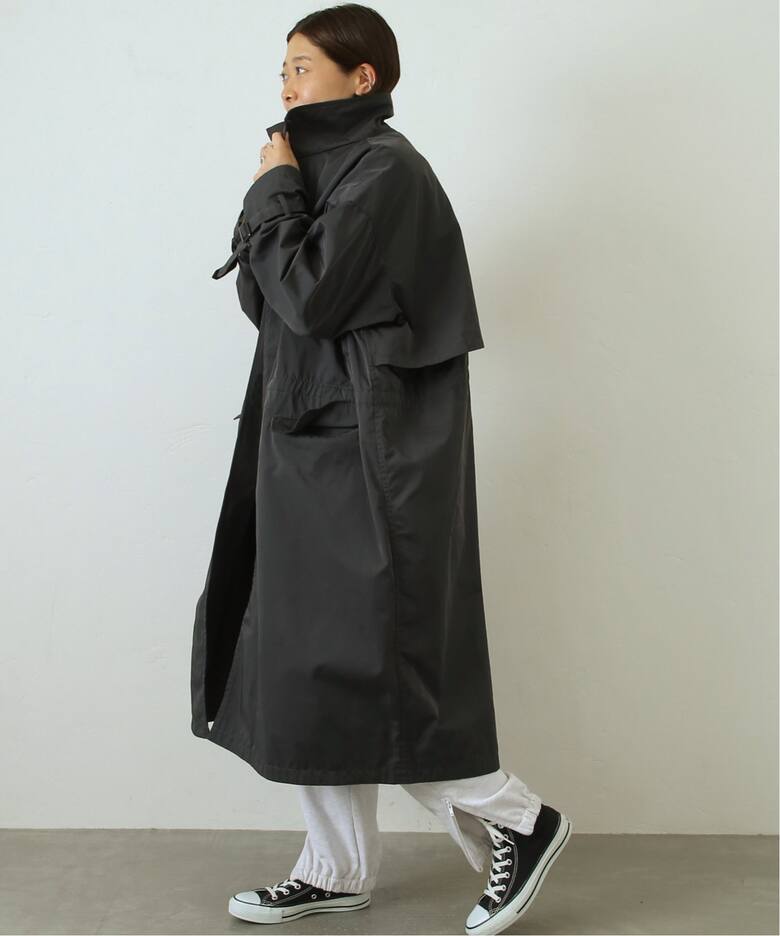 メモリーギャバ ハイネックコート（その他ブルゾン／アウター  