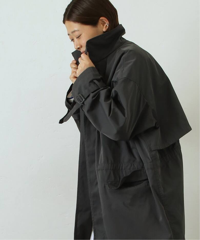 メモリーギャバ ハイネックコート（その他ブルゾン／アウター  
