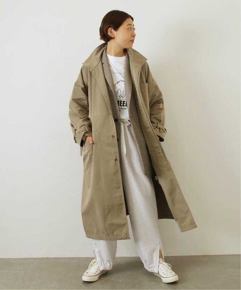 メモリーギャバ ハイネックコート（その他ブルゾン／アウター  