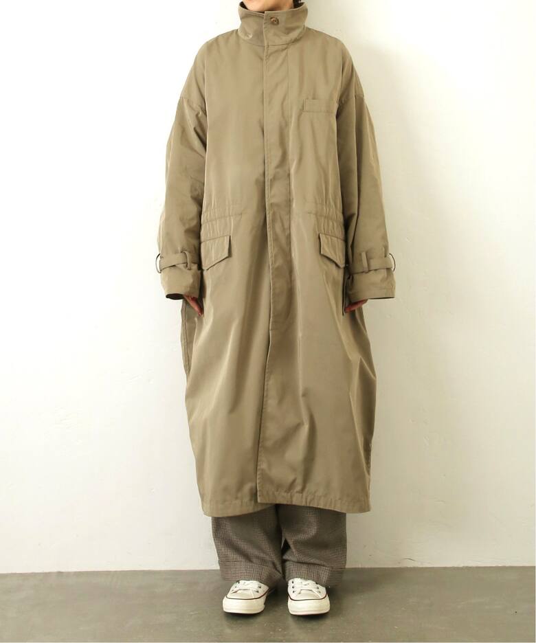 メモリーギャバ ハイネックコート（その他ブルゾン／アウター  