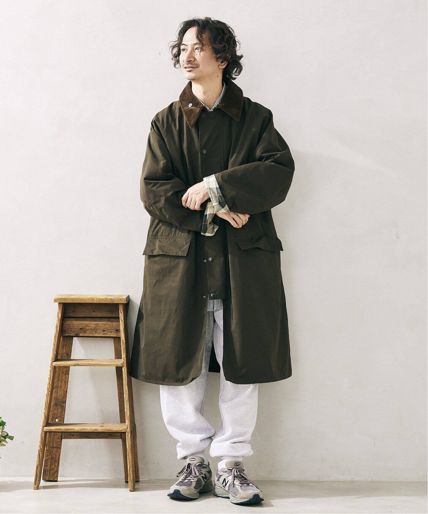 追加》【BARBOUR / バブアー】別注 オーバーサイズ BURGHLEY COAT 2 