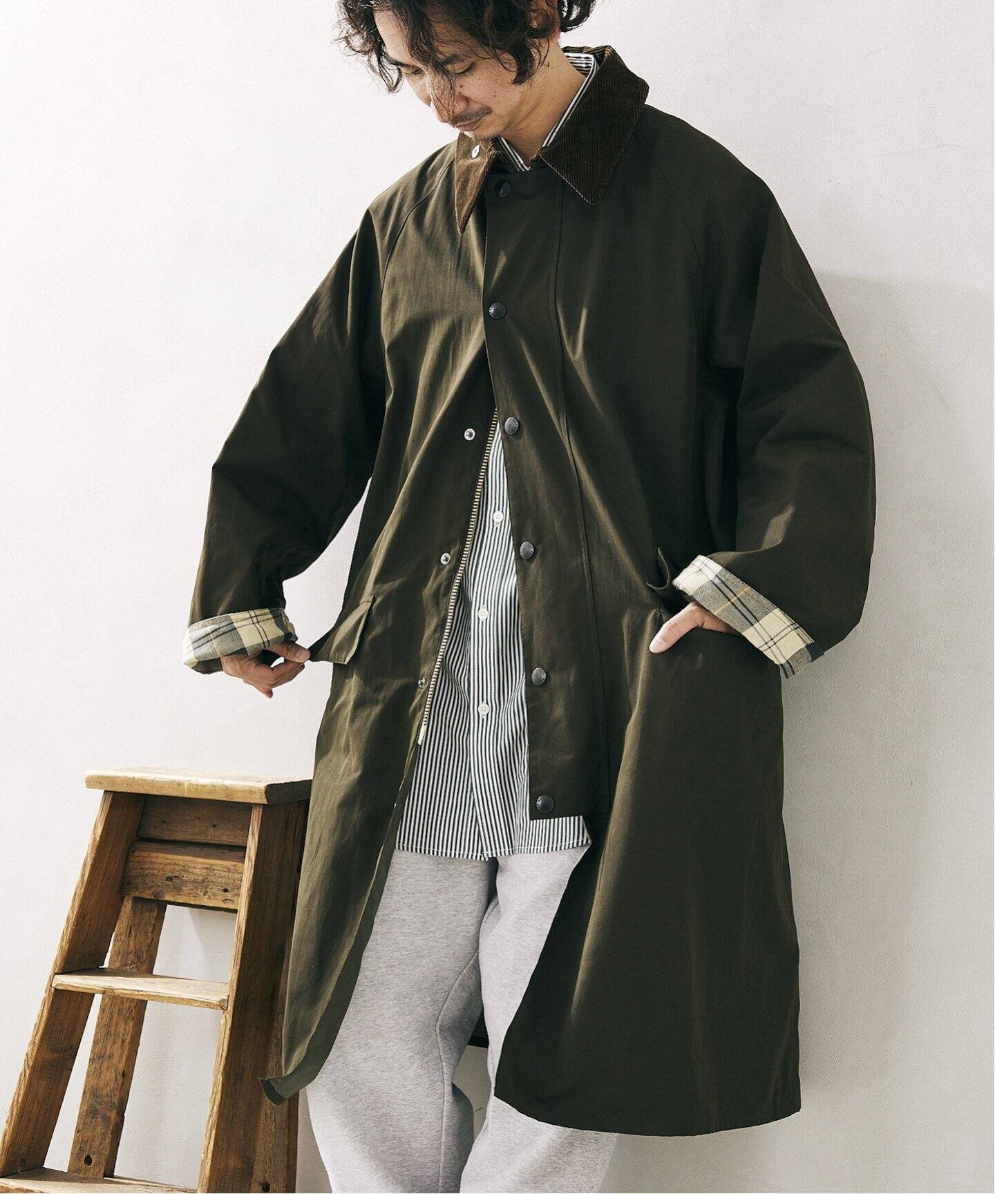 追加》【BARBOUR / バブアー】別注 オーバーサイズ BURGHLEY COAT 2  