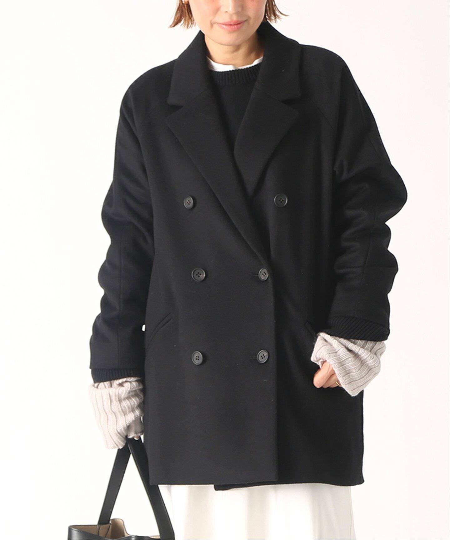 Short Double コート(BLACK)|Deuxieme Classe(ドゥーズィエム クラス