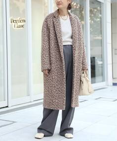 【MADISONBLUE/マディソンブルー】 EGG SHAPED コート LEOPARD