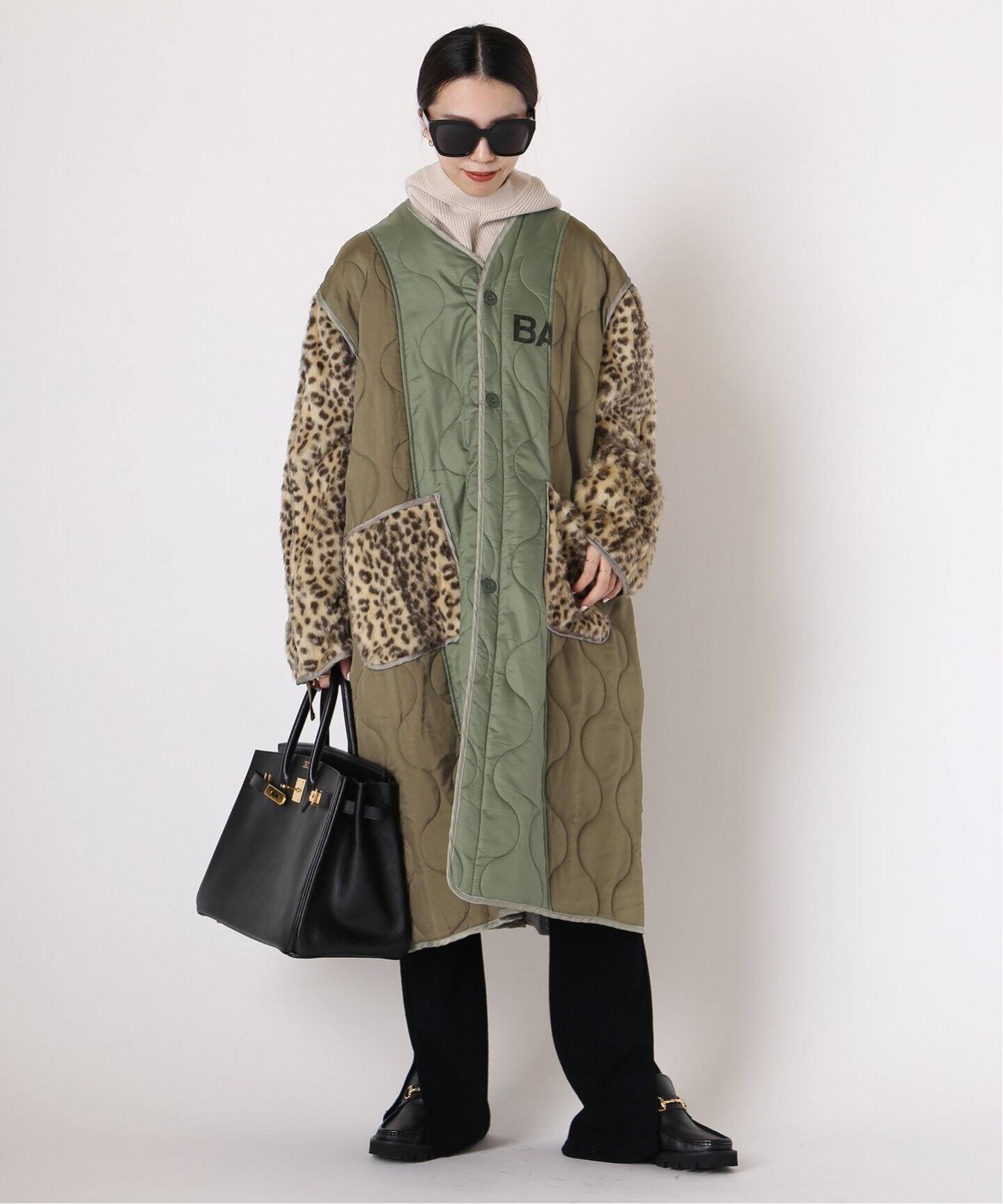 STAND ALONE/スタンド アローン】LEOPARD MILITARY QUITED 