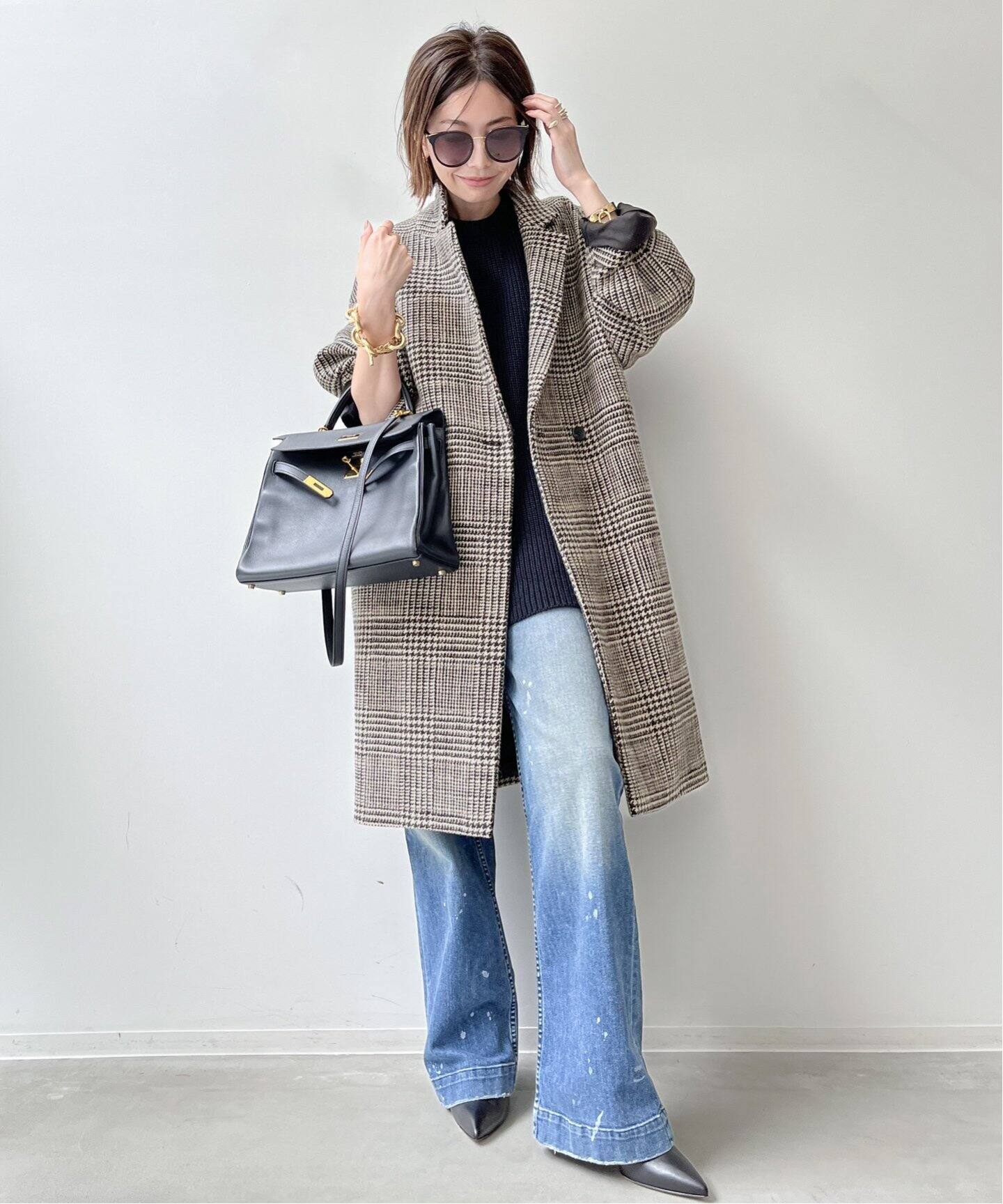 Check W Coat（その他ブルゾン／アウター）｜L 