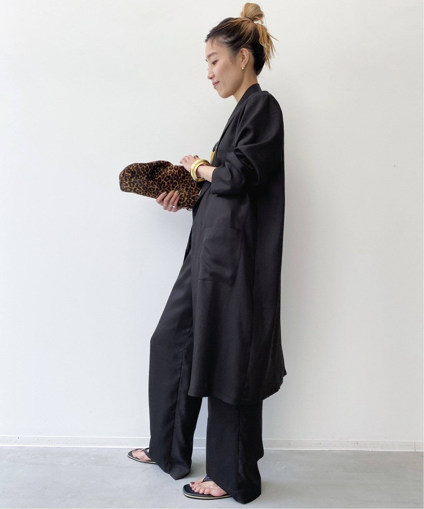 Shawl Collar Satin Gown（その他ブルゾン／アウター）｜L