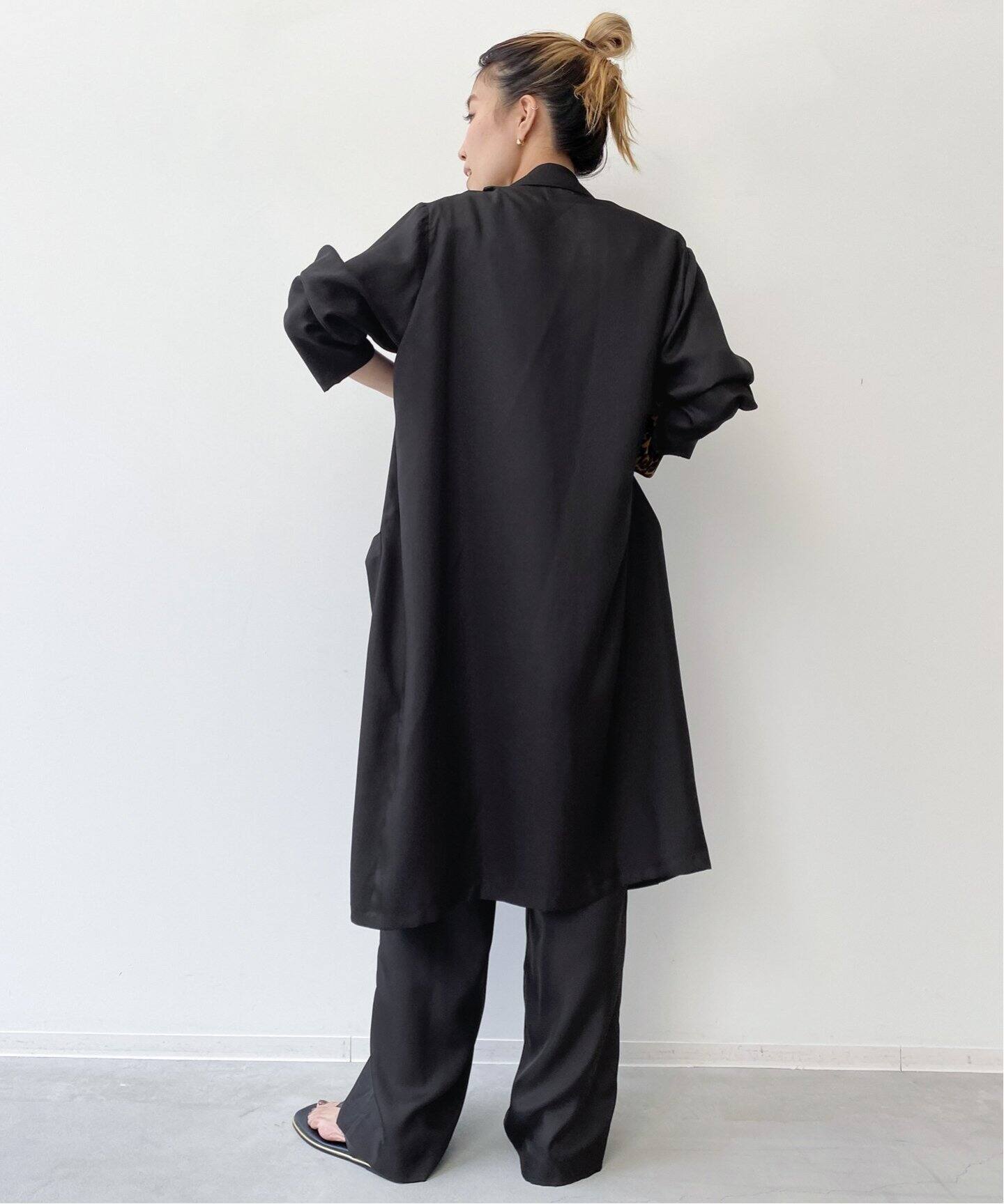 Shawl Collar Satin Gown（その他ブルゾン／アウター）｜L 