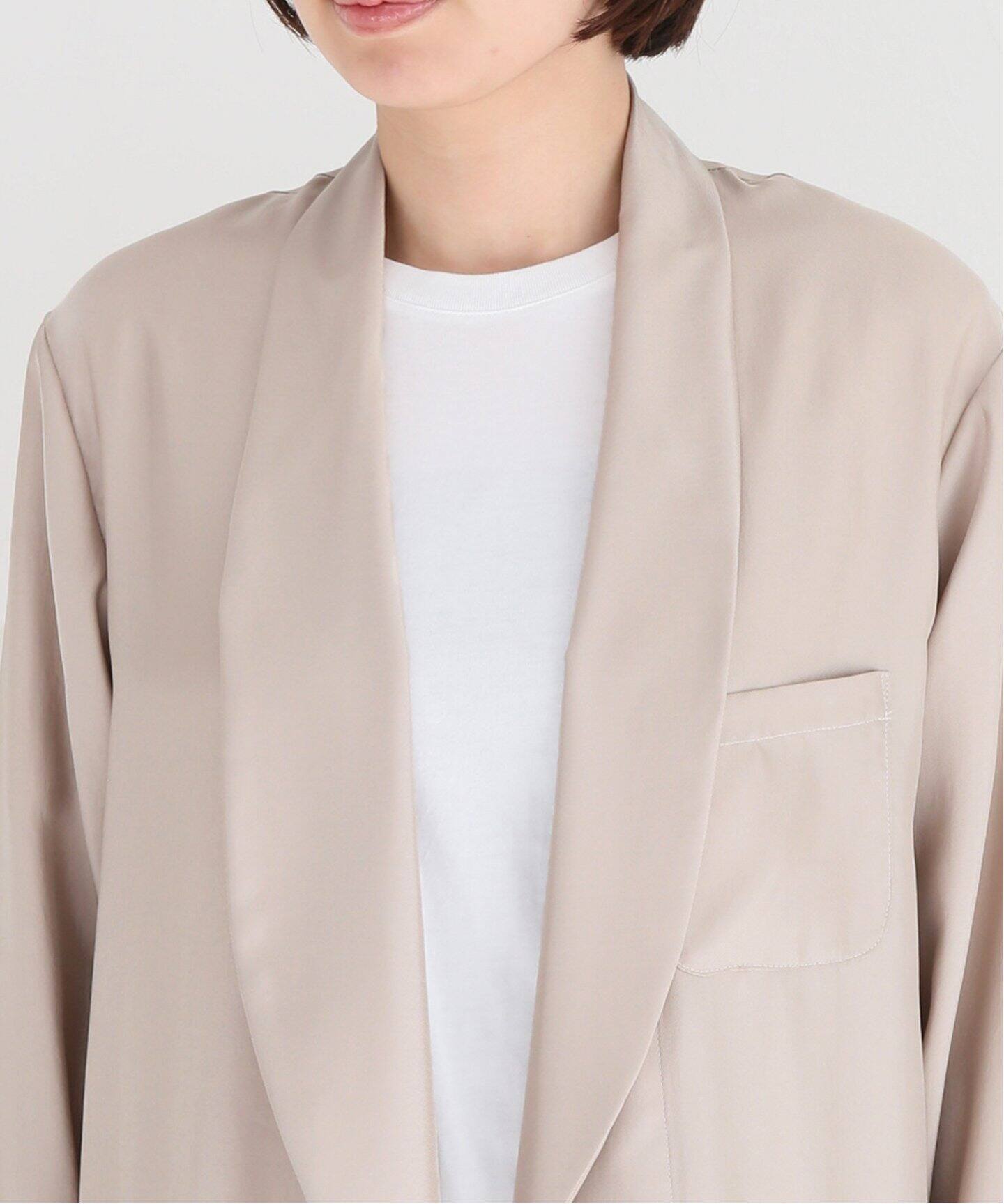 Shawl Collar Satin Gown（その他ブルゾン／アウター）｜L 