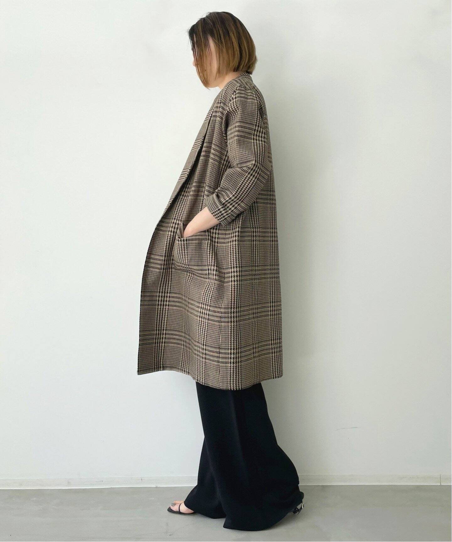 CHECK LINEN COAT（その他ブルゾン／アウター）｜L