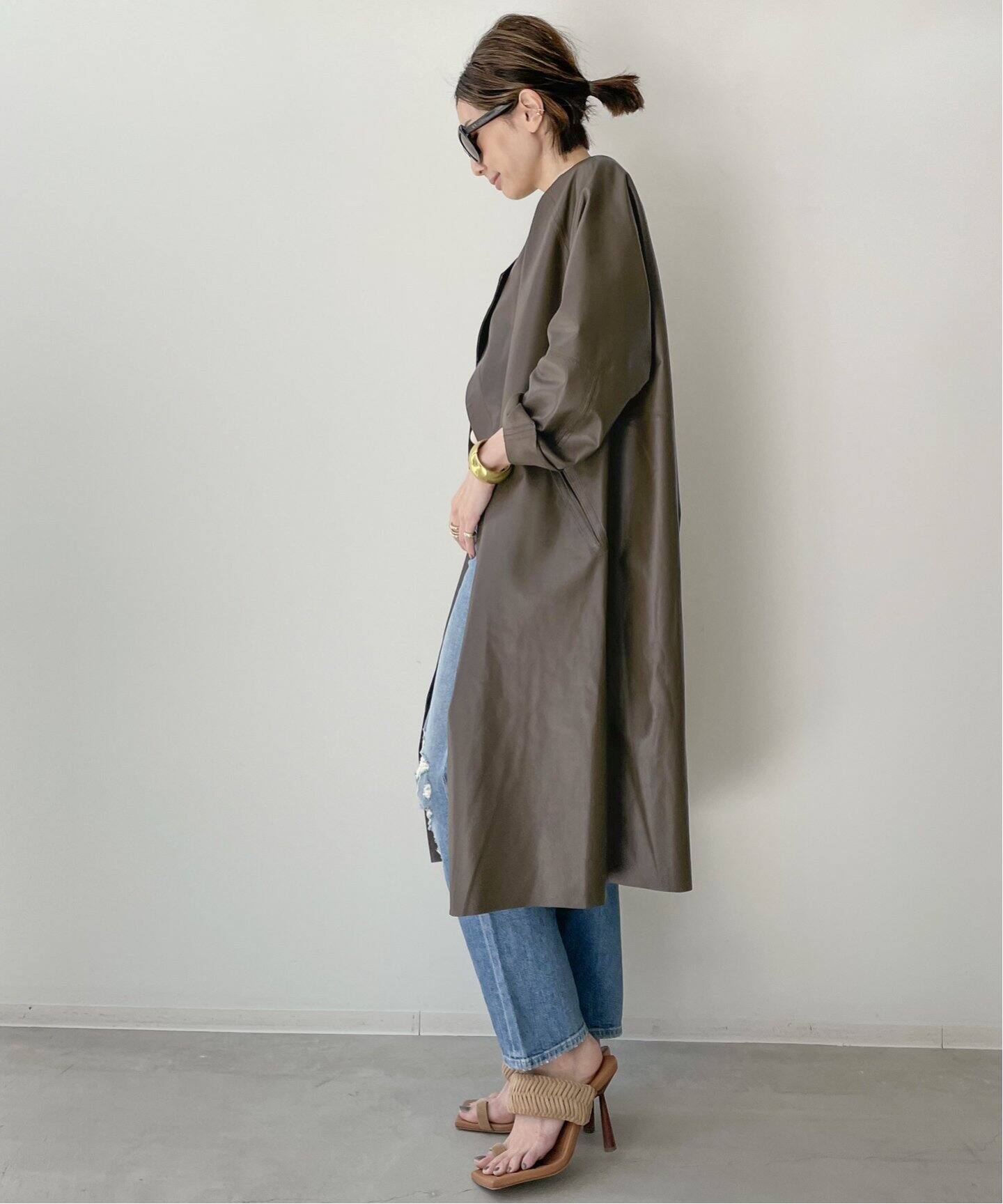 32 PARADIS/トラントドゥ パラディ】N/C COAT (Nappa Leather)（その他  