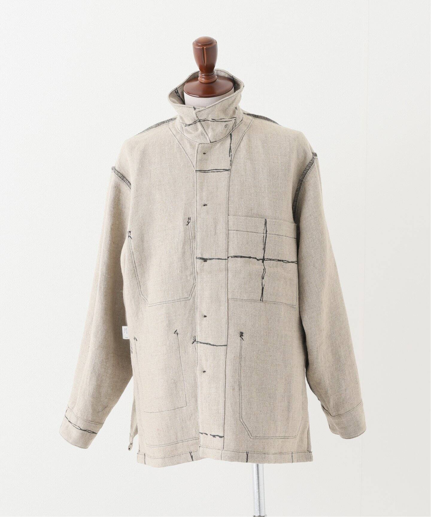 ANCELLM UNEVEN PAINT 不条理 COVERALL BEIGE