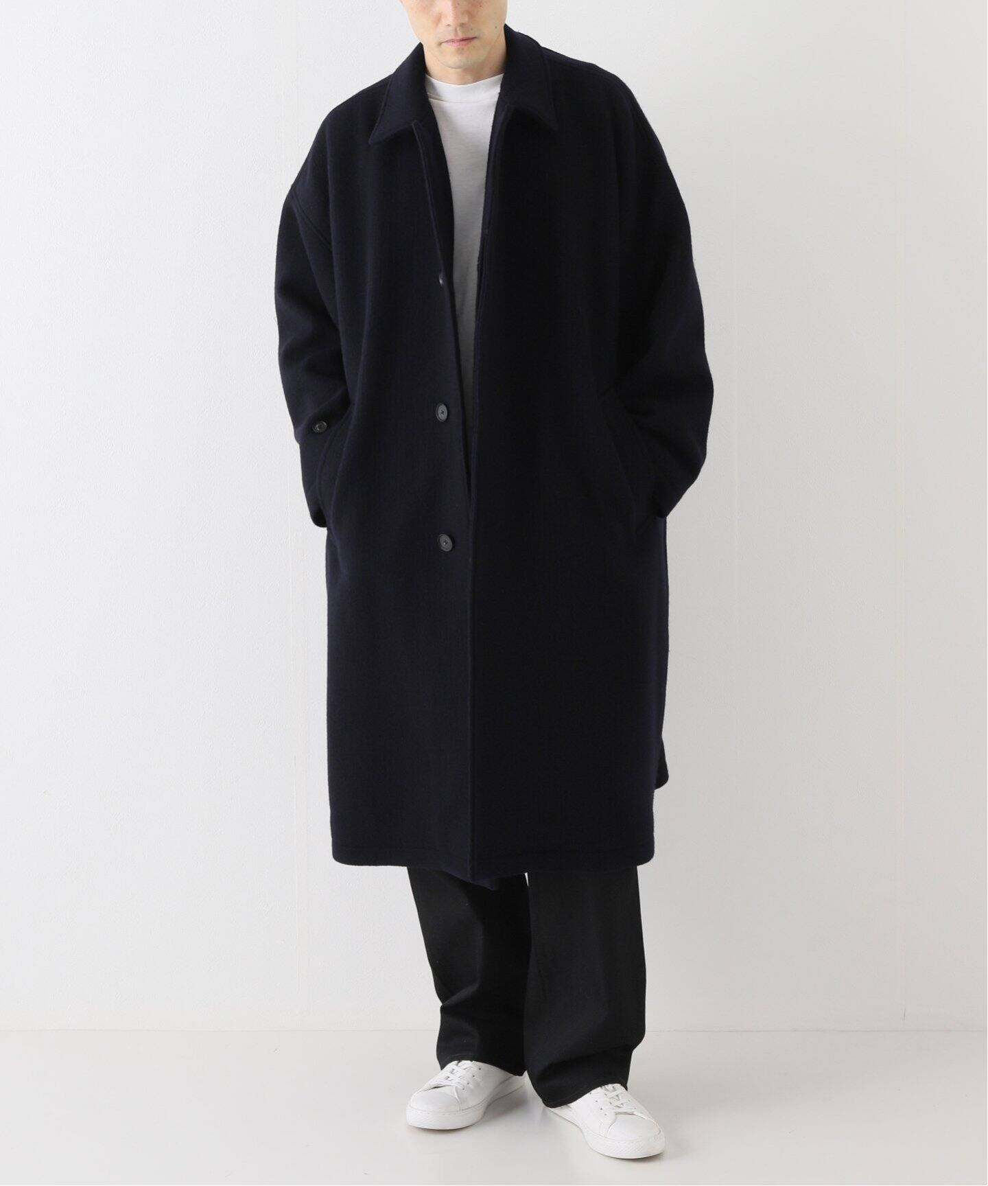 SEEALL / シーオール】COCOON BALMACAAN COAT（ステンカラーコート 