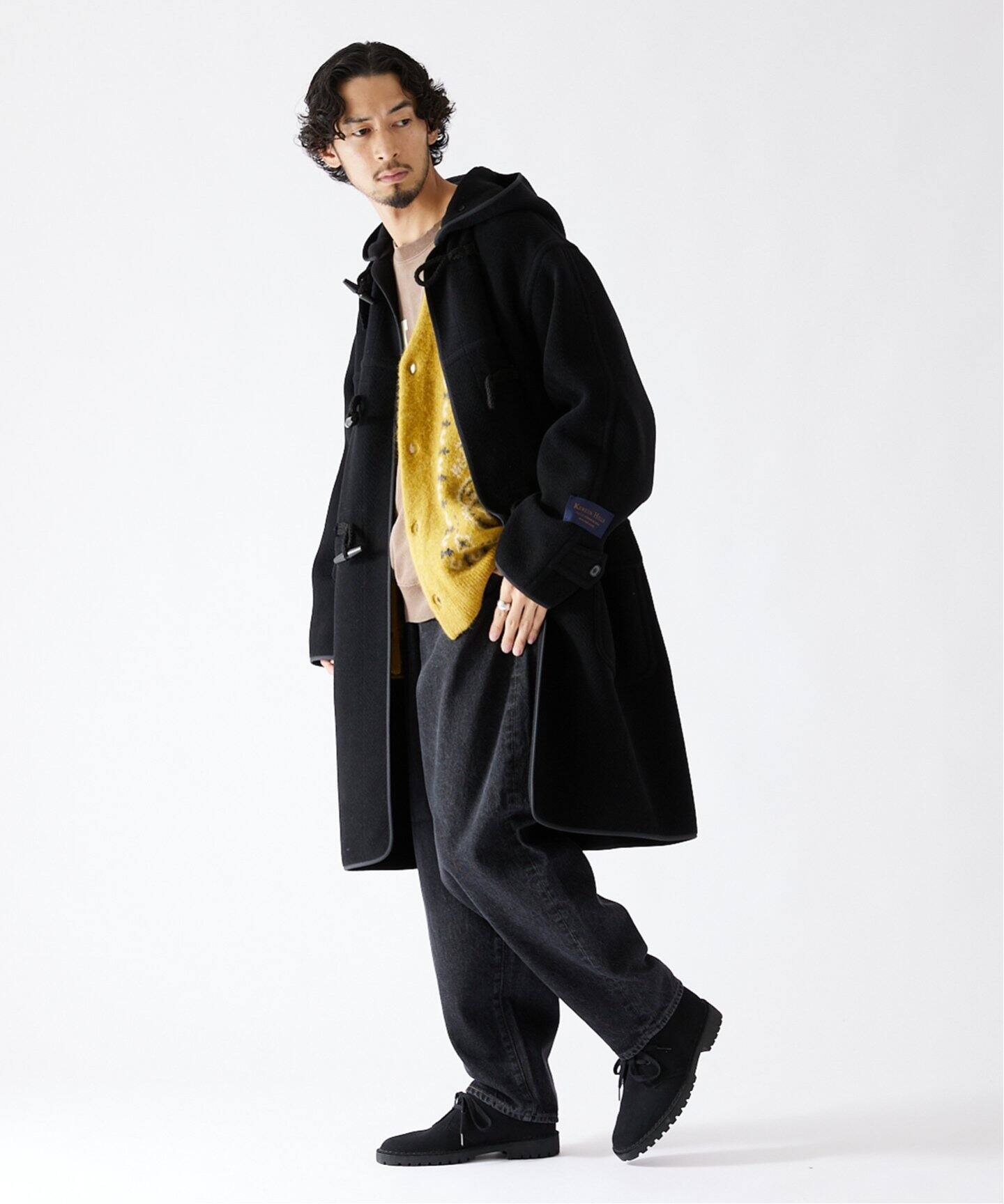 ETRE TOKYO たらしこむ ヘリンボーンロングダッフルコート