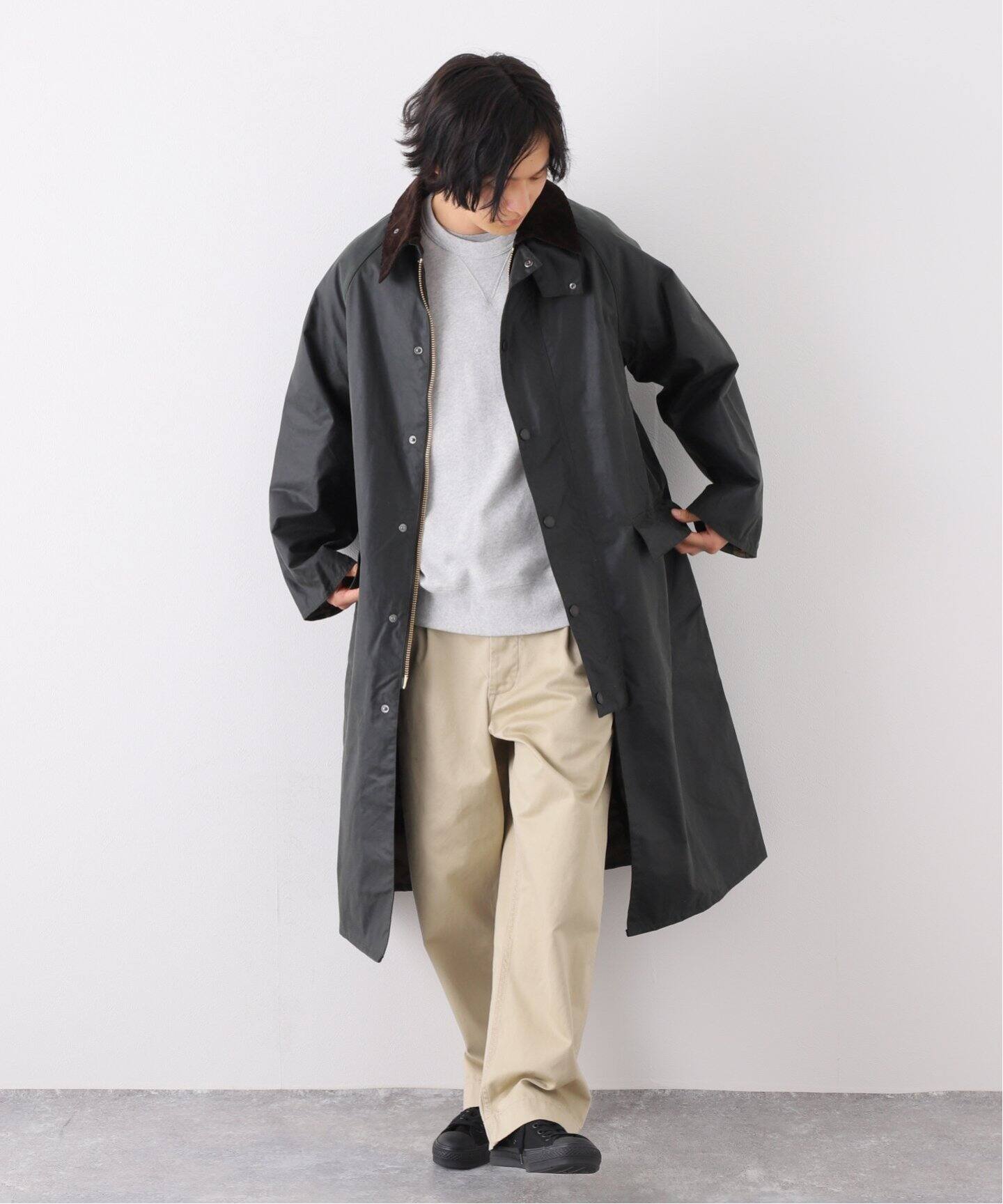 Barbour / バブアー】OS WAX BURGHLEY/ バーレー（ステンカラーコート  