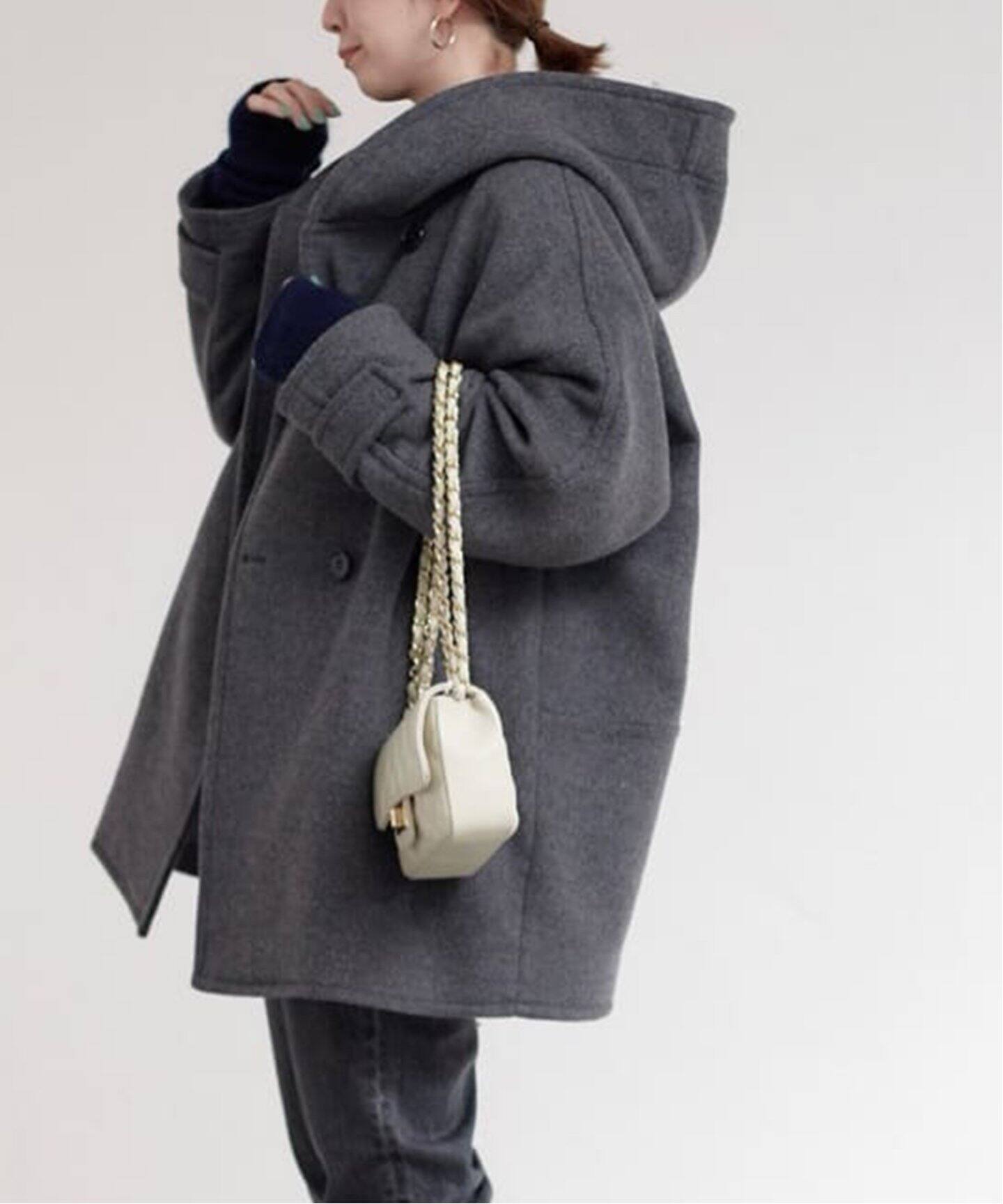 フード付きミドル丈コクーンコート（その他ブルゾン／アウター）｜B.C  