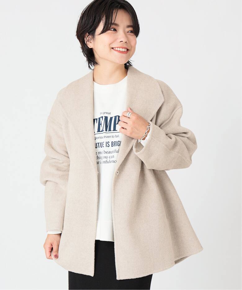 ショートビーバーミドル丈コート（その他ブルゾン／アウター）｜B.C  