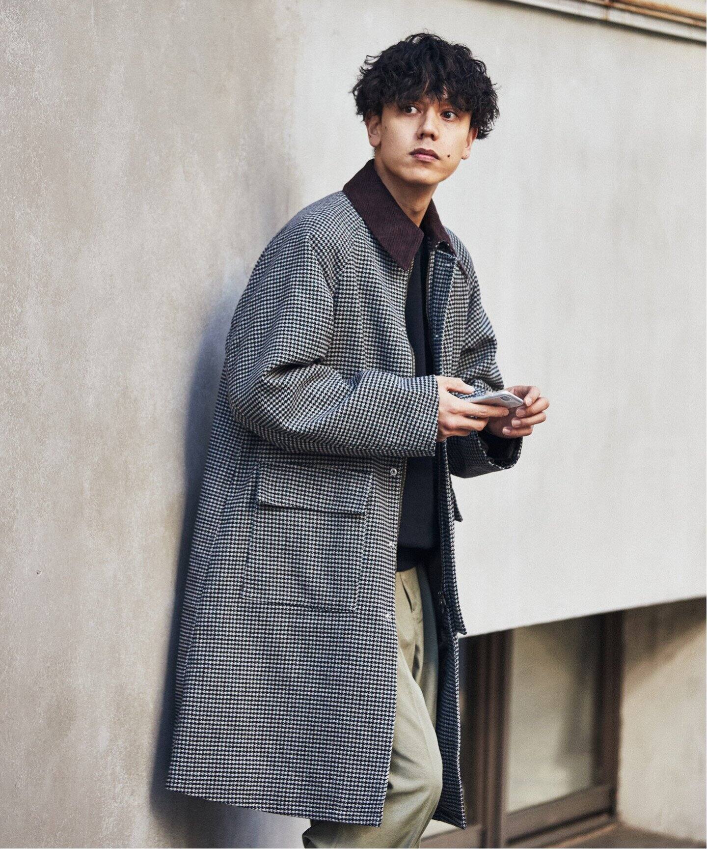 TWEED HYDE PARK ブリティッシュチェックロングコート（ステンカラー 