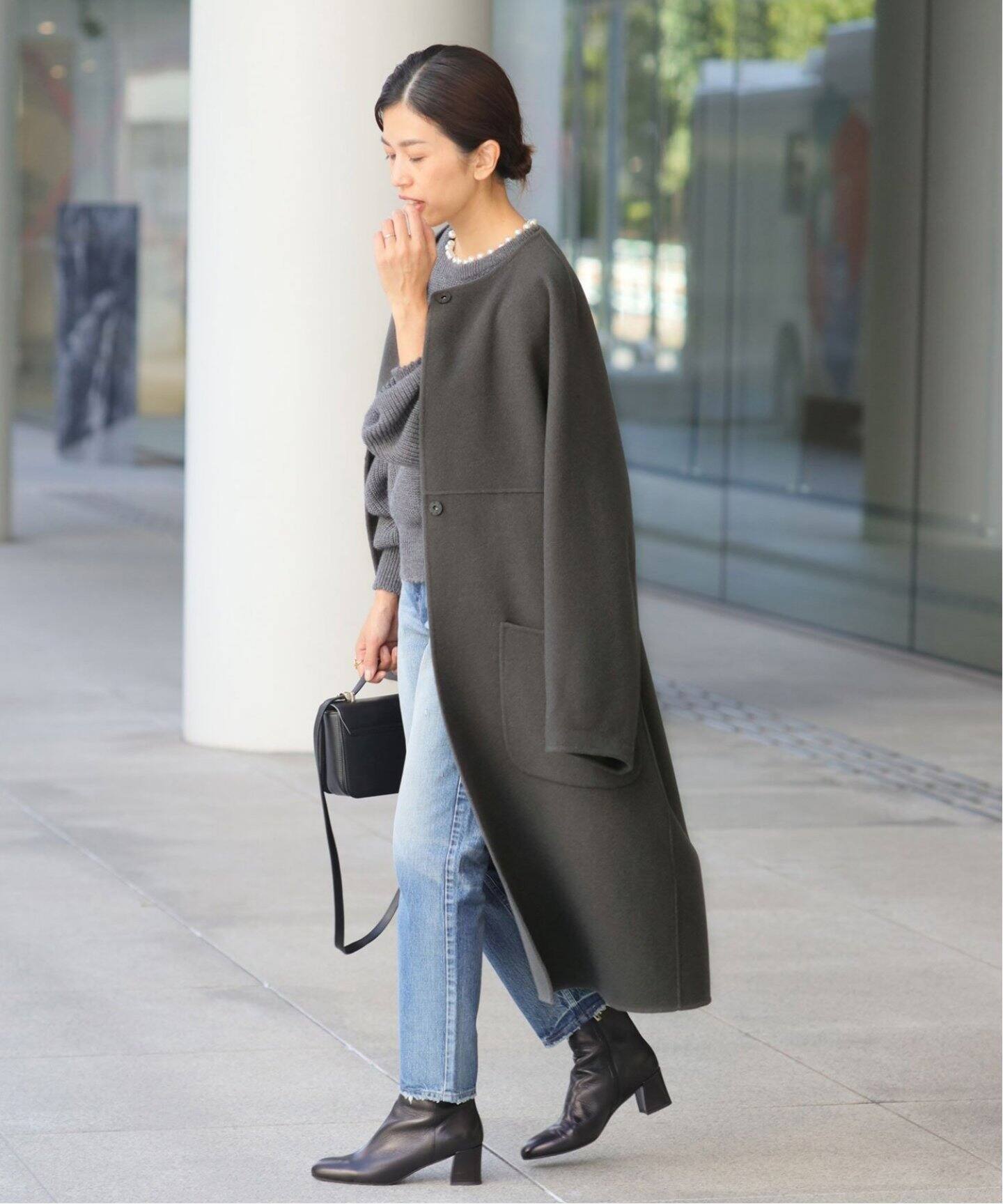 美品◎】イエナ エリックベルジェール ダッフルコート ウール アンゴラ 