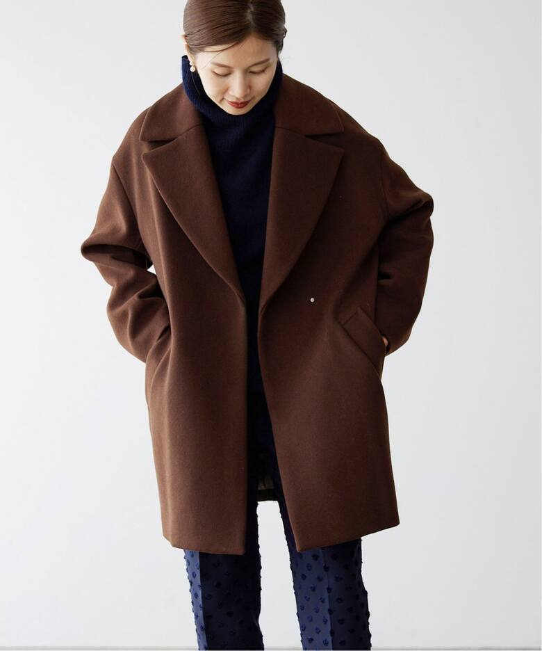 IENA】MANTECO コクーンショートコートブラウン36 