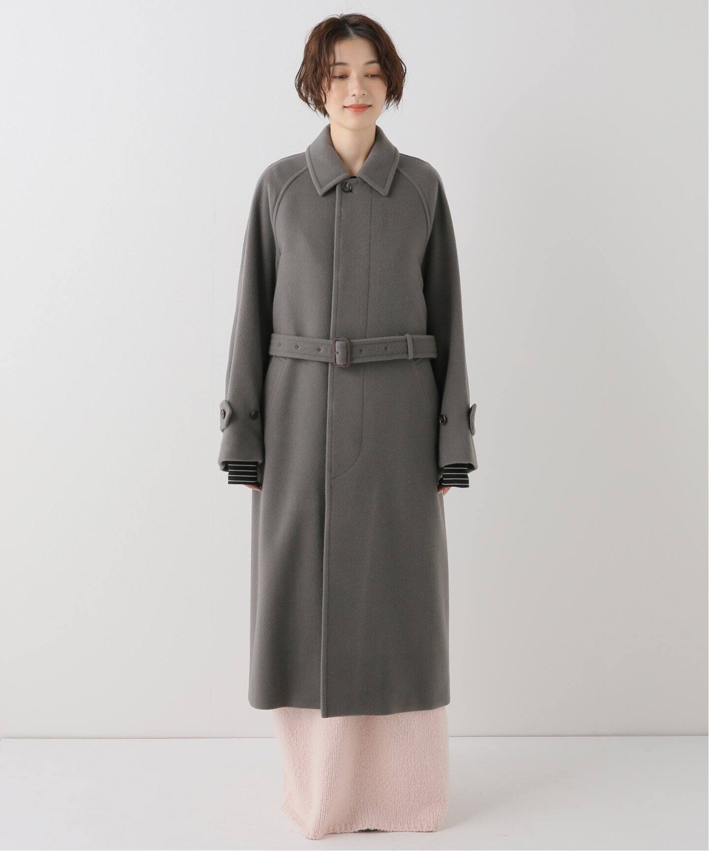 AURALEE おしかっ グレー チェスターコート レディース 