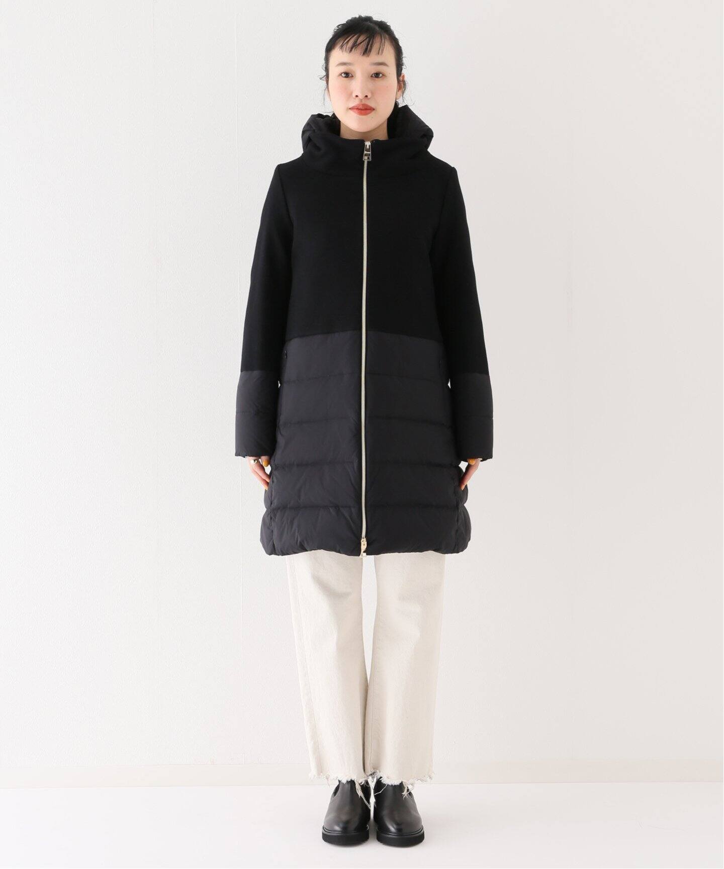 HERNO/ヘルノ】ウールコンビフードダウン（ダウンジャケット）｜IENA  