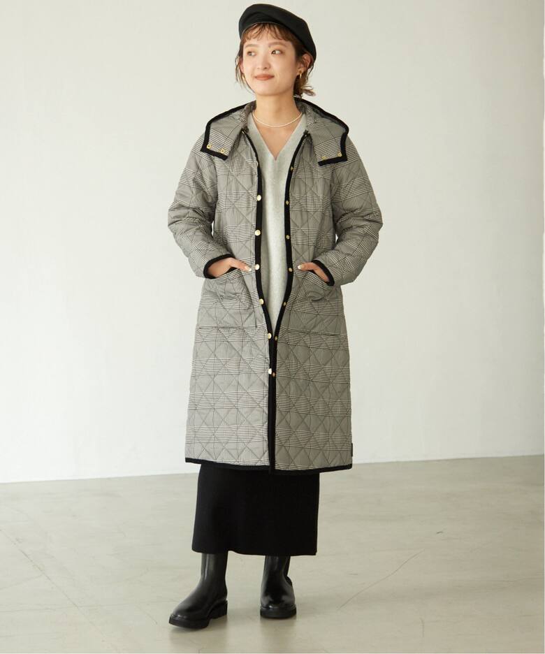 TRADITIONAL WEATHERWEAR 】SLOBE別注 ARKLEY W/フードロングコート 