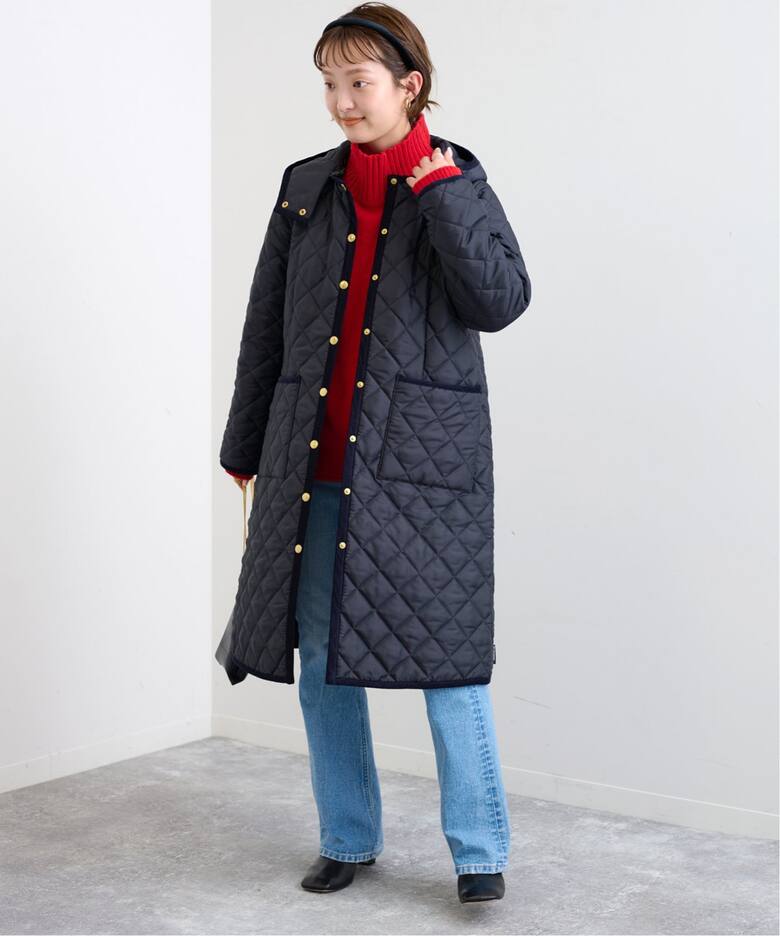 TRADITIONAL WEATHERWEAR 】SLOBE別注 ARKLEY W/フードロングコート 
