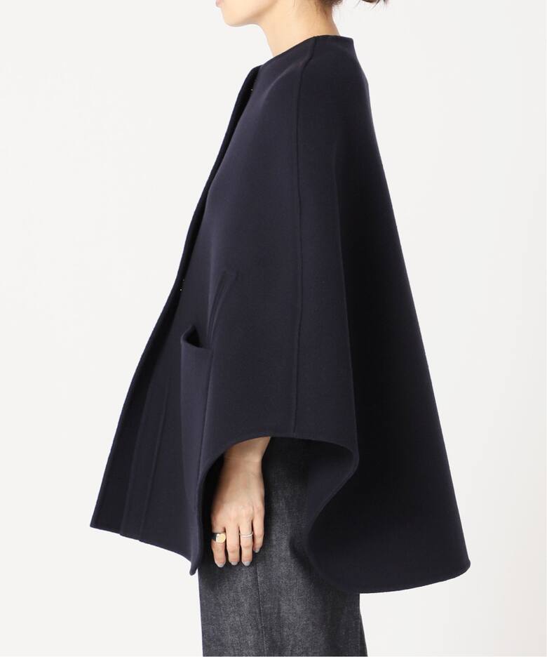 IENA LA BOUCLE S160 ダブルフェイスマントショートコート - ポンチョ  