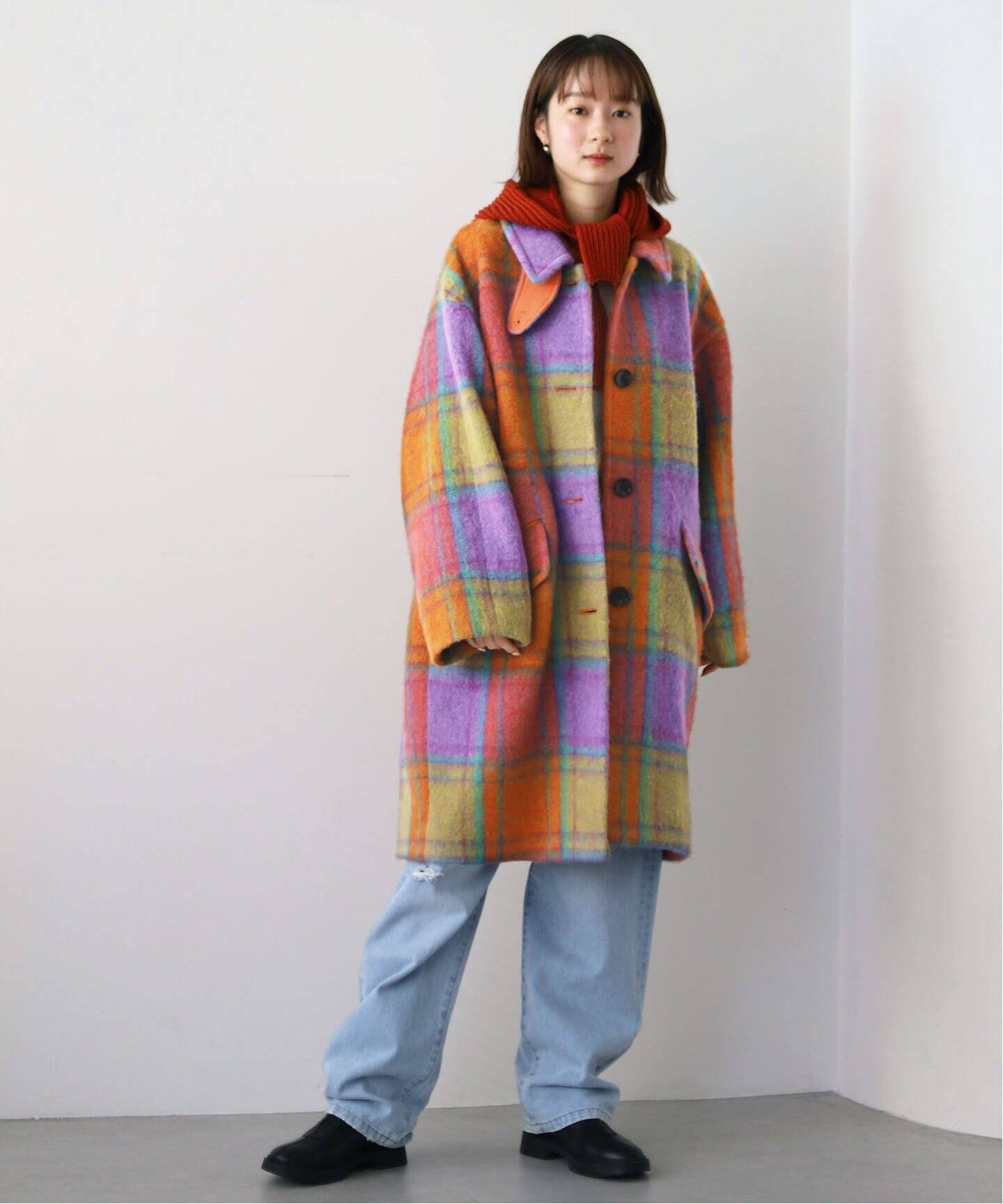 SLOBE citron.Mapel ステンカラーコクーンコート（ステンカラーコート  